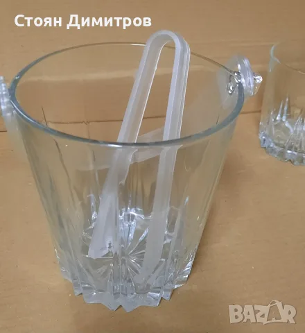 Комплект чаши за уиски и ледарка , снимка 3 - Чаши - 56061510