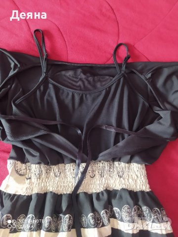 Рокля в черно и златисто на Lilia fashion Plovdiv, размер S, снимка 8 - Рокли - 36767821