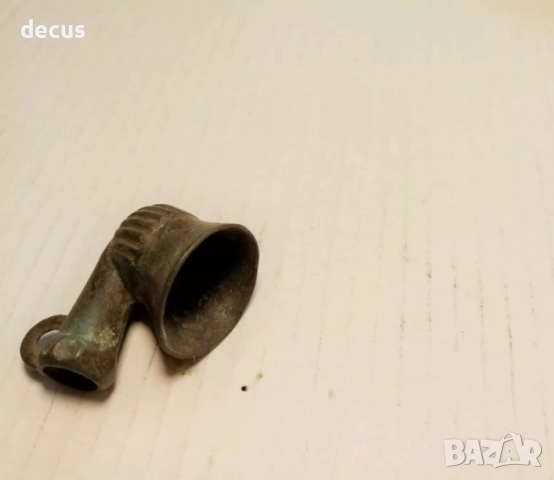 Бронзова лула за пушене–Стара Османска империя,XVIII–XIX век, снимка 6 - Антикварни и старинни предмети - 51462637
