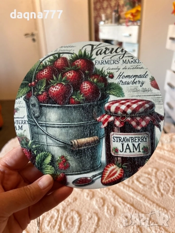 Винтидж ръчен дървен декор за стена украса ягоди, снимка 11 - Пана - 51997413