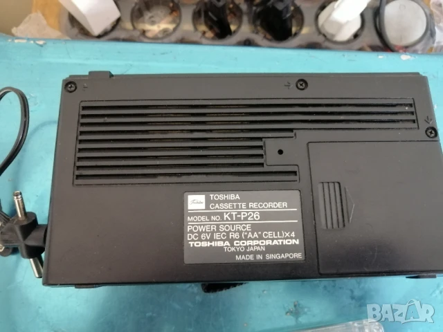 Ретро, касетофон, диктифон TOSHIBA KT-P26, снимка 6 - Радиокасетофони, транзистори - 50671298