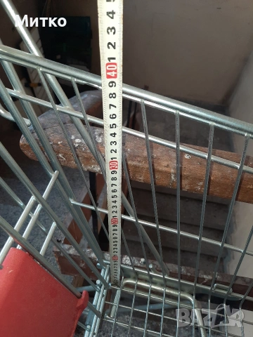 Голяма пазарска метална количка с 4 колелета за пазаруване марка WANZL модел D101RC, снимка 13 - Други - 53974731