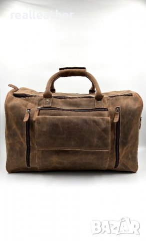 Голяма пътна чанта от естествена кожа Хънтър, снимка 1 - Чанти - 31888053