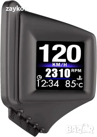 WANLEE Head Up дисплей, автомобилен HUD P8, OBDII и GPS двойна система, снимка 1