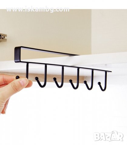 КУХНЕНСКА ЗАКАЧАЛКА ЗА ЧАШИ И ПРИБОРИ С 6 КУКИ - код 2065, снимка 7 - Аксесоари за кухня - 33963381