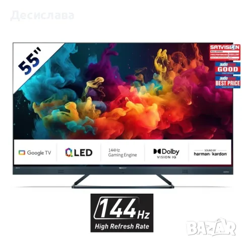 Телевизор 55” 4K Ultra HD 144Hz QLED Google Sharp LC-55FQ5E