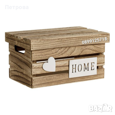 Щайга с капак-28x17x15/декоративна щайга с капак 