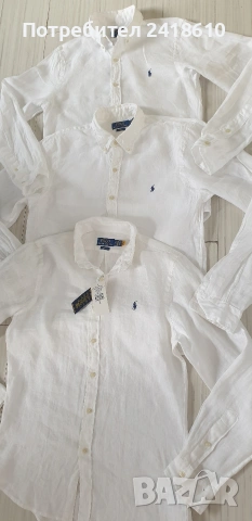 POLO Ralph Lauren Len/ Лен Slim Fit Mens Size M 3 Броя  ОРИГИНАЛ! Мъжки Ленени Ризи.
