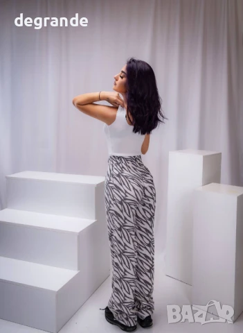 Дамски панталон с висока талия, снимка 3 - Панталони - 50907676