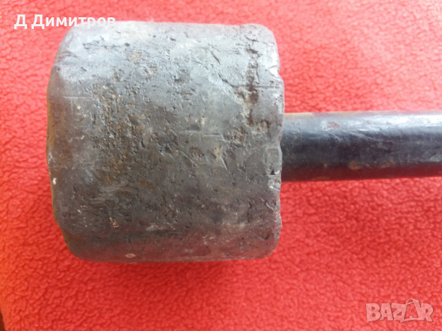 Примитивна оловна гира от 60те!, снимка 4 - Антикварни и старинни предмети - 36546637