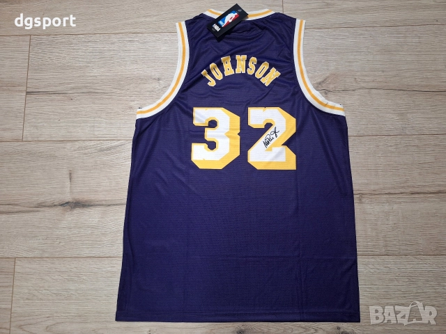 Баскетболен потник на Меджик Джонсън #Лейкърс #32# Mitchell&Ness!, снимка 2 - Баскетбол - 52580836