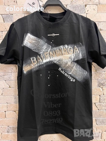 Мъжка черна тениска Balenciaga кодIM119