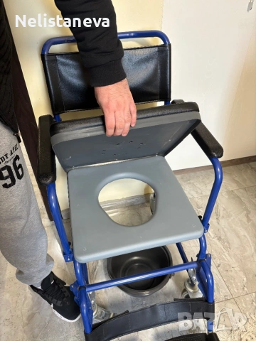 Тоалетен стол с колела, използван, снимка 3 - Други - 54025309