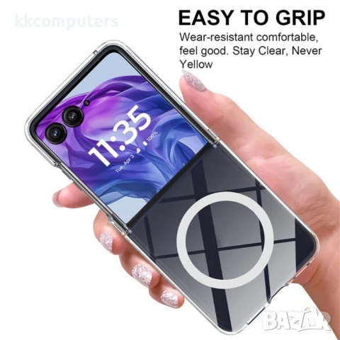 Motorola Razr 60 Ultra 5G Magnetic Case TPU+Acrylic / MagSafe Удароустойчив Калъф и Протектор, снимка 5 - Калъфи, кейсове - 50443297