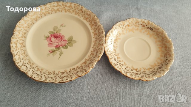 Порцеланов сет от десертна и подложна чинии-Бавария