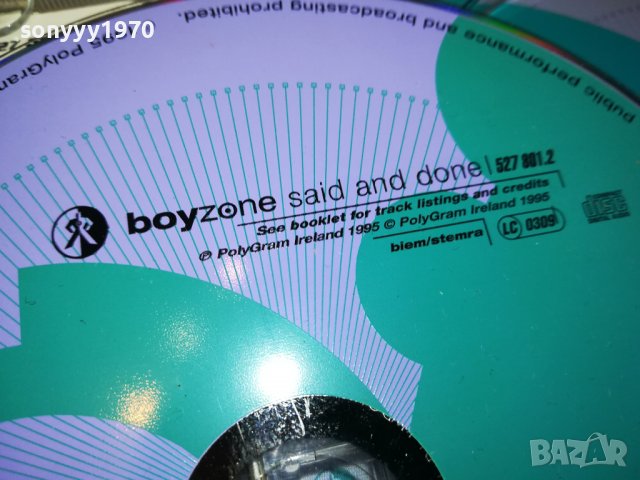 BOYZONE ORIGINAL CD 1703230926, снимка 11 - CD дискове - 40030385