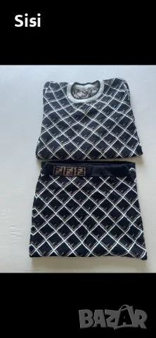 Комплект от пола и блуза плетиво, снимка 4 - Комплекти - 47273546