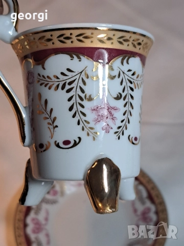 японска порцеланова чаша с чинийка 29/5, снимка 4 - Чаши - 52510293