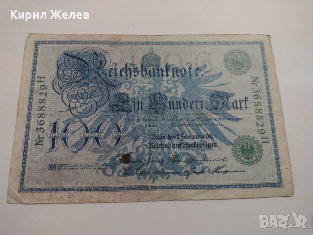 Райх банкнота - Германия - 100 марки / 1908 година- 17927