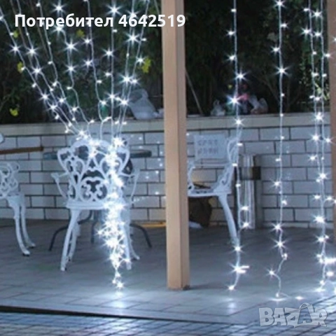 Коледна украса - LED светеща завеса, 300x60 см.  , снимка 5 - Лед осветление - 52309226
