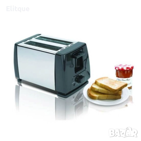 Тостер за хляб, 750W, 2 филийки, 6 степени, Инокс, снимка 3 - Други - 52752083