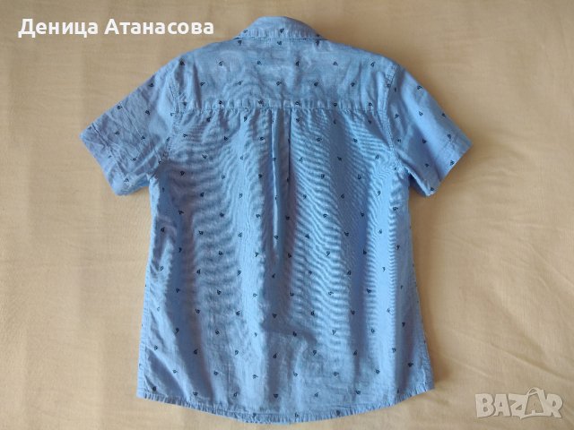 Тениски, потници, бански, къси панталони, халат, ризка с папийонка, шапка Спайдърмен размер 122/128, снимка 13 - Детски тениски и потници - 36740066