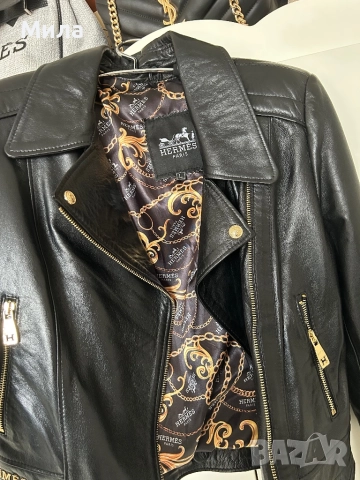 Hermes шикозно яке от естествена кожа, снимка 6 - Якета - 51764479