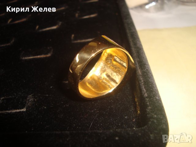 ПОЗЛАТЕН КРЪСТООБРАЗЕН ПРЪСТЕН с ЦИРКОНИ НОВ БЛАГОРОДНА НЕРЪЖДАЕМА СТОМАНА МНОГО КРАСИВ 25021, снимка 10 - Пръстени - 34420859