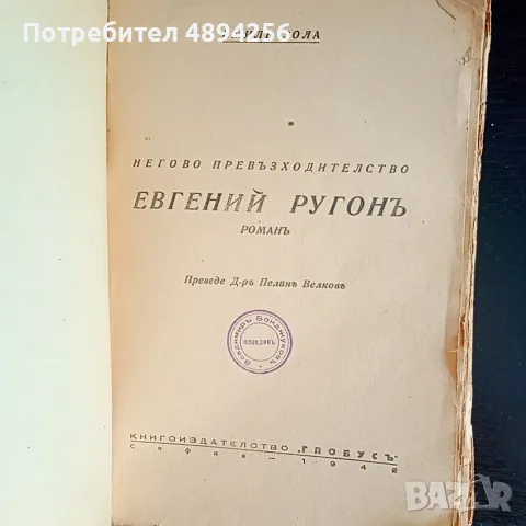 Негово превъзходителство Евгений Ругонь от Емил Зола, снимка 2 - Художествена литература - 55787718