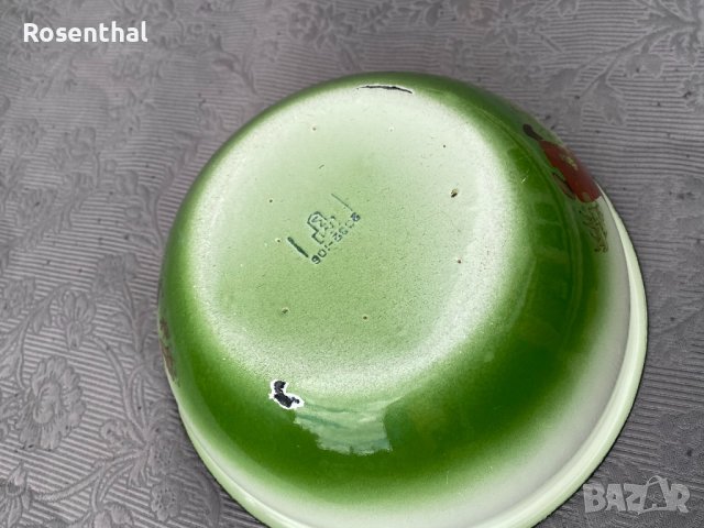 Стара емайлирана дълбока купа с детски мотиви, снимка 5 - Аксесоари за кухня - 38088216