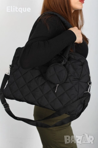 Модерна капитонирана дамска чанта 32х43, снимка 6 - Чанти - 52744059