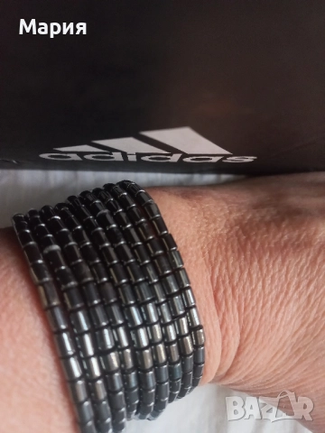 Мъниста хематит, фиби, брошки, гривни, снимка 4 - Гривни - 52845878