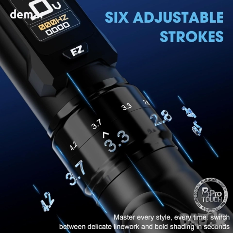 EZ P3 Pro Touch безжична машина за татуировки с голям сензорен екран, снимка 4 - Други - 51734982