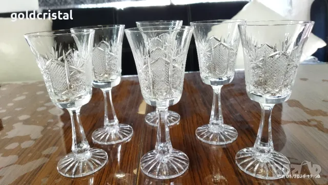 кристални чаши Зорница лукс , снимка 2 - Антикварни и старинни предмети - 50180125