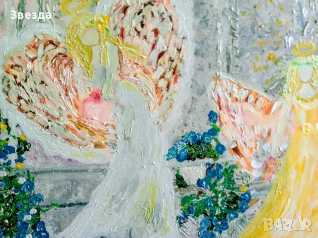 Картина АНГЕЛИ НА ЛЮБОВТА, снимка 3 - Икони - 38023656