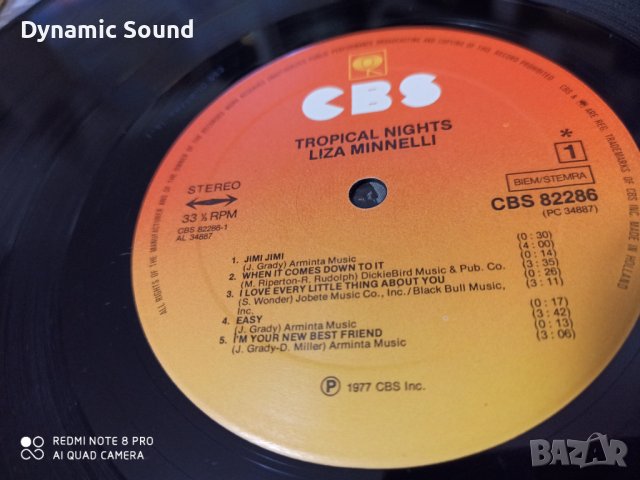 Грамофонна плоча - LIZA MINNELLI, 18лв - VG+, снимка 2 - Грамофонни плочи - 39199075