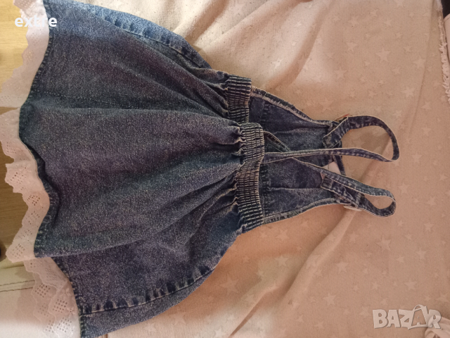 Детска дънкова рокля сукман, снимка 2 - Детски рокли и поли - 44516903