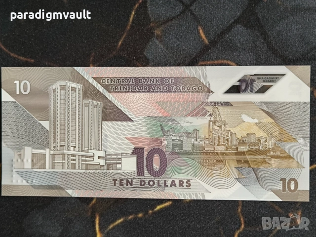 Банкнота - Тринидад и Тобаго - 10 доларa UNC | 2020г, снимка 2 - Нумизматика и бонистика - 54090973
