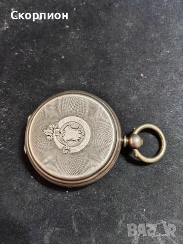 Швейцарски СРЕБЪРЕН джобен часовник 1900г. с ключе - 10 РУБИНА ПРОМОЦИЯ, снимка 5 - Джобни - 50419600