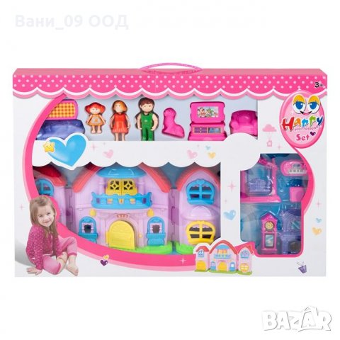 Комплект къща с кукли и аксесоари, снимка 2 - Кукли - 31280171