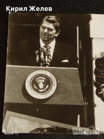 Стара снимка картичка на ПОП ИКОНАТА Michael Jackson с президента Роналд Рейгън  51148, снимка 2 - Колекции - 52140954