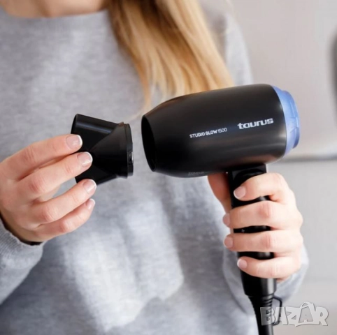 Сешоар за пътуване Studio Glow 1500 – 1400W, сгъваем, двоен волтаж, 2 скорости, снимка 12 - Сешоари - 51895946