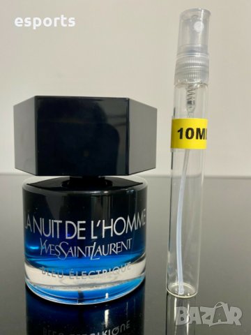 Отливки от La Nuit De L'Homme Bleu Electrique YSL Yves Saint Laurent 2ml 5ml 10ml, снимка 3 - Мъжки парфюми - 34560286