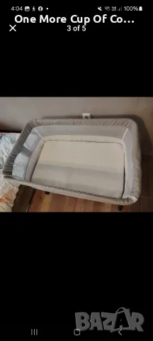 Приставно легло Cangaroo + 2 матрака + ваничка / Bedside Cot + 2 Mattresses + Bath – 45 €, снимка 2 - Кошарки - 56229454