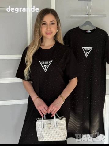 Черна дамска рокля Guess ВИДЕО НА МОДЕЛА 