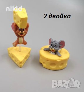 2 бр Том и Джери пластмасови фигурки играчки за игра и украса на торта пластмасова фигурка, снимка 6 - Фигурки - 44405193