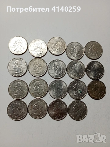 САЩ МОНЕТИ ЛОТ 1/4 КУОРТЪР ДОЛАР 2001 Г , снимка 4 - Нумизматика и бонистика - 53332389