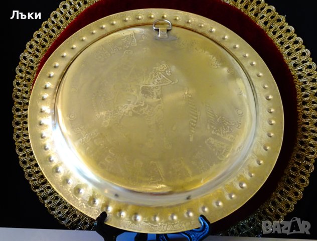 Бронзов поднос от Marrakech с конник. , снимка 4 - Антикварни и старинни предмети - 44240414