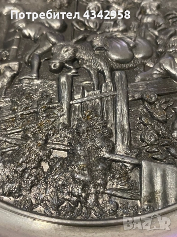 SKS ZINN.95 % (1970 г.) Калена чиния за стена., снимка 6 - Антикварни и старинни предмети - 52892666