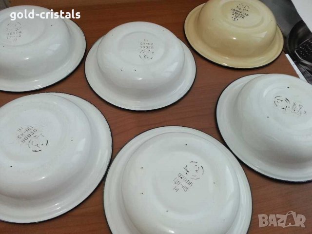 Ретро  емайлирана  купа , снимка 5 - Антикварни и старинни предмети - 30385320